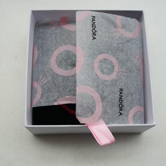 Pandora Moments Red Woven Leather Bracelet Gold Clasp 7.5 inches Long - Picture 4 of 7